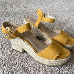 Mustard Yellow Wedges